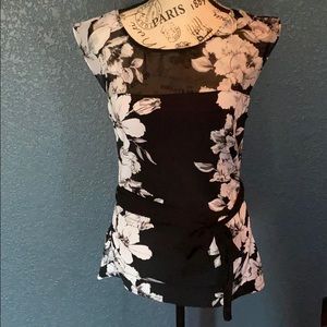 White House Black Market Floral Top